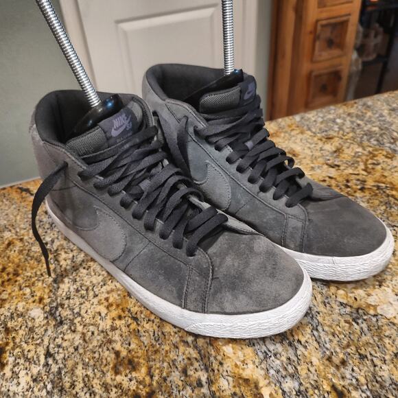 Nike SB Blazer Mid Sneakers Grey Size 10 ID 864349-006 main image 8